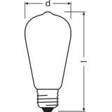 Lampa LED, klasyczny kształt bańki Edison 4W 827 230V plastik E27