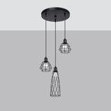 Sollux Lampa wisząca SUBA 3P czarna SL.1166