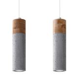 Sollux Lampa wisząca ZANE 2 szara SL.0966