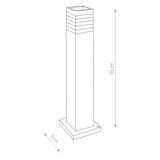 Nowodvorski lampa stojąca zewnętrzna Oir I E27 czarna 65cm 9158