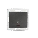 LOGI Łącznik zwierny dzwonek z LED śrubowy 10AX 250V grafit 021080141 25253 KANLUX