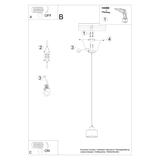 Sollux Lampa wisząca SAVAR 1 czarna SL.1132