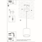 Lampa wisząca ORBIS 1 biały