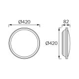Plafoniera SMD LED FIESTA LED C 24W CCT 04570 IDEUS