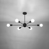 Sollux Żyrandol LANGO 6 czarny SL.1023