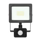 ALLED 20W Naświetlacz LED z PIR, 1600lm, IP44, 4000K, Alu+szkło FL/R-1 ORNO