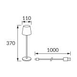Lampa stołowa LED TOGA 2W 3-stopniowa regulacja barwy światła 04368 IDEUS