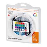 Zestaw taśma LED 12V 5050 100 30L 7.2W/m IP20 RGB 5m +Sterownik RGB +Zasilacz 12V LD-8/5M/RGB/SET ORNO