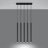 Sollux Lampa wisząca PASTELO 5 czarna SL.0472