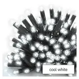 Lampki choinkowe łączone Profi łańcuch 100 LED 10m zimna biel czarny przewód IP44 timer D2AC04 EMOS