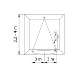 GTV CZUJNIK RUCHU CR-3, max. 1200W, AC 220-240V, 50/60Hz, KĄT DZIAŁANIA 360*, ZASIĘG 6m ± 2,2-4m, IP20, NIE WSPÓŁPRACUJE Z LED, NATYNKOWY, BIAŁY CR-CR3000-00 GTV Poland