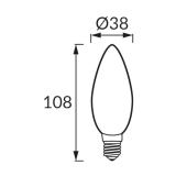 Lampa z diodami VELA LED E14 8W 4500K 03852 IDEUS