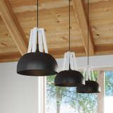 Sollux Lampa wisząca CASCO czarna/biała SL.0389