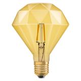 Lampa LED Vintage 1906 CL DIAMOND Filament szkło przezroczyste GOLD 40 non-dim 4,5W 825 E27
