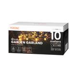 Solarna girlanda oświetleniowa 10m IP44 10 żarówek LED 0,1W E27 3000K biała ciepła LG-4/10M/E27/3 ORNO