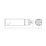 Lampa DULUX D E LED FR 13 ECG, AC mains 6W 840 G24q-1