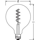 Lampa LED Vintage 1906 dim CL GLOBE125 Filament szkło przezroczyste GOLD 25 dim 4,5W 820 E27