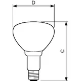 Promiennik E27 150W BR125 IR 150W E27 230-250V czerwony 9,23212E+11 PHILIPS