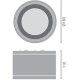 Oprawa DOWNLIGHT SURFACE DN 160 P 30W 830 60D IP65 WT