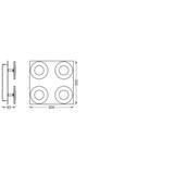 Oprawa SMART+ WIFI ORBIS WAVE 300SQ IP44 TW CR