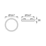Oprawa sufitowa SMD LED OLGA LED C 12W BLACK CCT 04406 IDEUS
