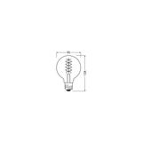 Lampa LED Vintage 1906 SMOKE 95 dim 7,8W/818 szkło przezroczyste E27