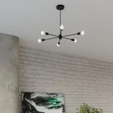 Sollux Żyrandol LANGO 5 czarny SL.1022