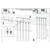 Sollux Lampa wisząca PASTELO 5L złota SL.1173
