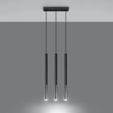 Lampa wisząca MOZAICA 3L czarny/chrom