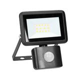 FARO S LED 10W naświetlacz z PIR, 800lm, IP44, 4000K, aluminium + szkło AD-NL-6252BLR4 ORNO