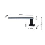 kinkiet łazienkowy nad lustro LED Shine Black 11W 770lm 4000K IP44 ML4380 Milagro