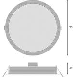 Oprawa DOWNLIGHT IP44 DN 190 18W 865 WT