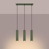 Sollux Lampa wisząca KARBON 3L zielona oliwka SL.1613