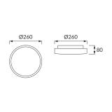 Plafoniera SOLA LED 12W 4000K 02783 IDEUS