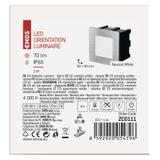 Orientacyjna oprawa LED, do wbudowania, kwadrat 1,5W NW IP65 ZC0111 EMOS