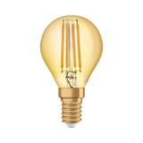 Lampa LED Vintage 1906 CL P Filament szkło przezroczyste GOLD 35 non-dim 4W 825 E14