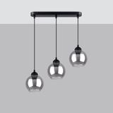 Sollux Lampa wisząca ALINO 3 czarna SL.1142
