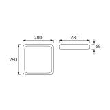 Plafoniera z czujnikiem ruchu SOLA LED D SLIM MVS 20W 4000K 03757 IDEUS
