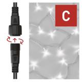 Lampki choinkowe Profi 50 LED 5m zimna biel biały przewód IP44 timer D2AC02 EMOS