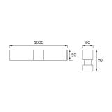 Kinkiet łazienkowy LED 24W 2050lm 4000K chrom 03844 IDEUS