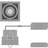 Oprawa SPOT SQUARE DARKLIGHT ADJUST 8W 3000K FL BK