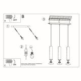 Sollux Lampa wisząca LAGOS 3L czarny SL.0329