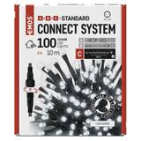 Lampki choinkowe łączone Standard łańcuch 100 LED 10m zimna biel IP44 timer D1AC03 EMOS