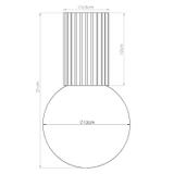 Plafon HALO burgund IP44