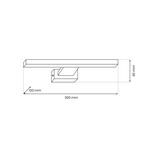 kinkiet łazienkowy nad lustro LED Shine Chrome 7W 490lm 4000K IP44 ML029 Milagro