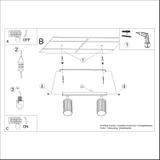 Sollux Plafon KARBON 2 beżowy SL.1599