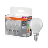 Żarówka LED x3 P45 Kulka E14 4.9W = 40W 470lm 4000K Neutralna 150° BASE Osram