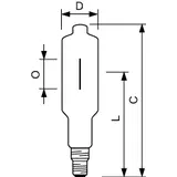 Lampa metalohalogenkowa 2000W E40 230V 4200K przeźroczysta HPI-T 230V /4 szt,/ 9,28074E+11 PHILIPS