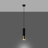 Sollux Lampa wisząca LOOPEZ 1 czarny/złoty SL.0952