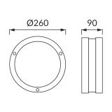 Oprawa hermetyczna SOLINA LED C 7,5W GREY 4000K 03836 IDEUS